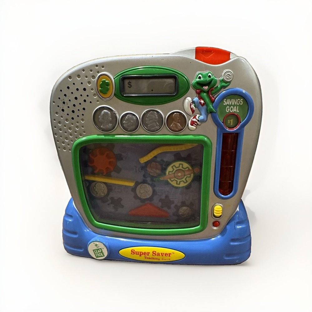 LeapFrog Super Saver Teaching Bank Electronic Learning Toy 27200 Blue Silver